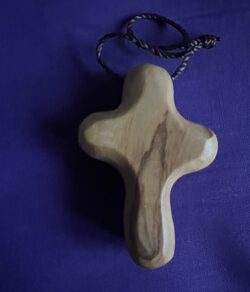 Small Olive Wood Holding Cross
