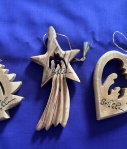 Olive Wood Tree Decorations