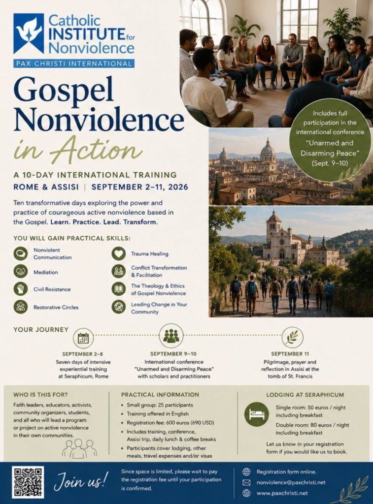 Nonviolence Training Course - Rome @ Seraphicum International College